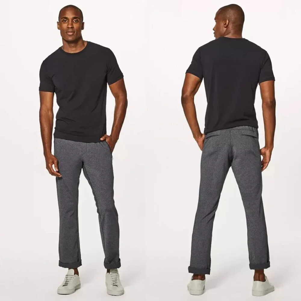 Men’s Lululemon Heathered Black Discipline Pants Size Small 26765